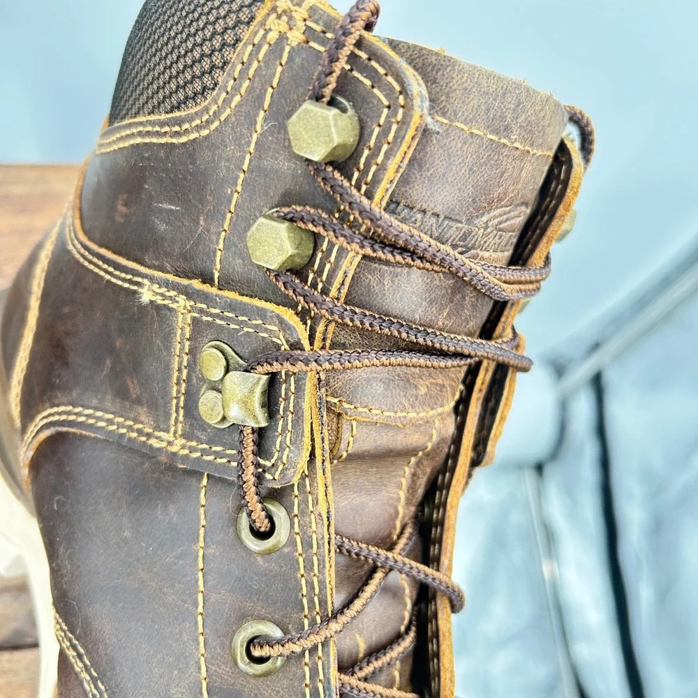 Double-H Phantom Rider Mens Brown Leather NonMetallic Toe Work Boots DH5375 11EE